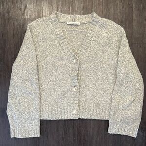 Abercrombie & Fitch Light Gray Cardigan